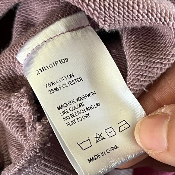 Nap Loungewear Women's Purple Drawstring Hem Cotton Sweatshirt Size Large NWT - Picture 5 of 8